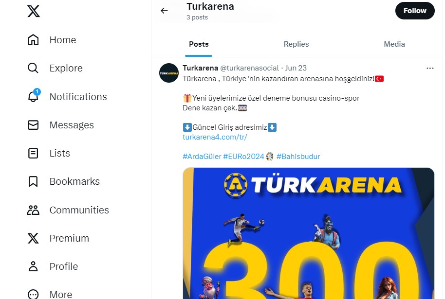 Türkarena Twitter